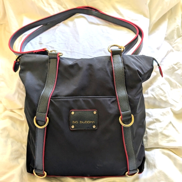 Big Buddha Black Tote with Red Trim - Picture 1 of 5